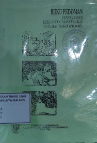 Buku Pedoman Penyuluhan Kesehatan Masyarakat di Rumah Sakit