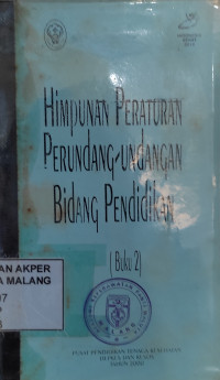 Himpunan Peraturan Perundang-undangan Bidang Pendidikan Tenaga Kesehatan (Buku 2)