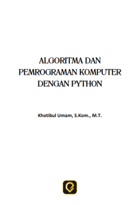 Algoritma dan Pemrograman Komputer dengan Python